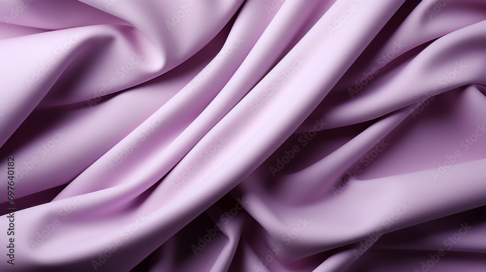 Obraz premium A luxurious lilac silk fabric captures the eye with its soft texture and vibrant purple hue, evoking feelings of elegance and style