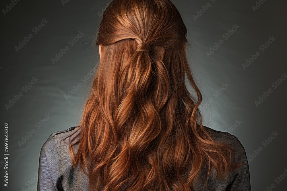 Naklejka premium view of womens hairstyles seen from behind professional photography