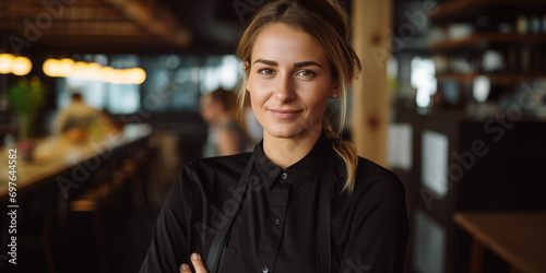 Fototapeta Naklejka Na Ścianę i Meble -  Mitarbeiterin in der Gastrobranche