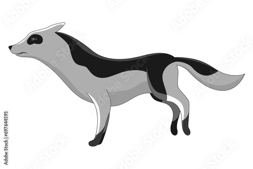 Dog running animation  creature movement. Doggy pose in movement. Character move for games  cartoon or video. Flat  illustration