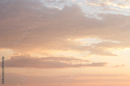 Beautiful sky at sunset, background with sunset © Anton