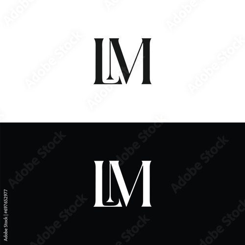 LM logo. L M design. White LM letter. LM, L M letter logo design. Initial letter LM linked circle uppercase monogram logo. L M letter logo vector design.	
