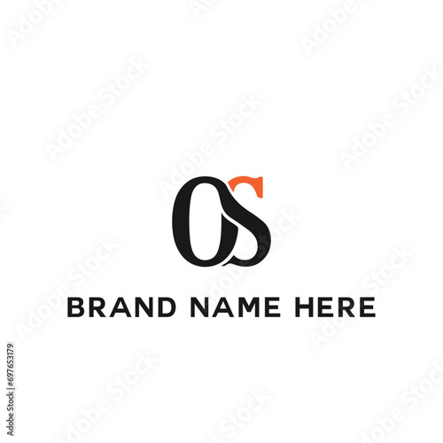OS logo. O S design. White OS letter. OS, O S letter logo design. Initial letter OS linked circle uppercase monogram logo. O S letter logo vector design. 