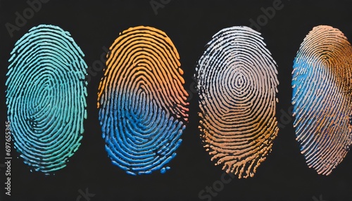 fingerprint or thumbprint set isolated