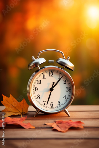 Fall Back Time - Daylight Savings End - Return To Winter Time created with Generative Ai
