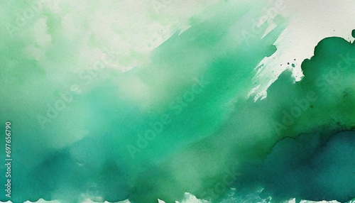 abstract watercolor paint texture emerald background