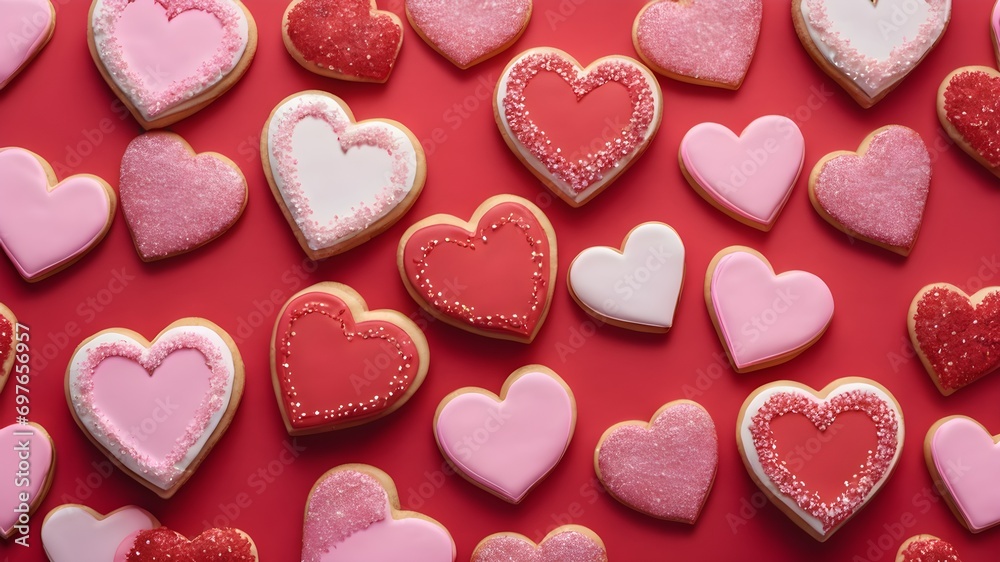 heart shaped cookies, valentine day theme heart shaped cookies, valentine day theme