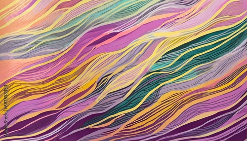 colored wavy background hand drawn abstract curved waves stripe texture pattern for your design
