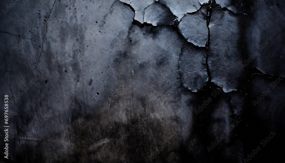 black wall background cement or stone concrete texture as a concept of horror and halloween