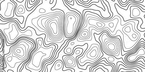 Topographic map background geographic line map with elevation assignments. Modern design with White background with topographic wavy pattern design.paper texture Imitation of a geographical map shades
