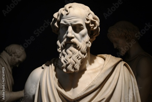 Aristoteles Teaching - Ancient Greece. Generative AI photo
