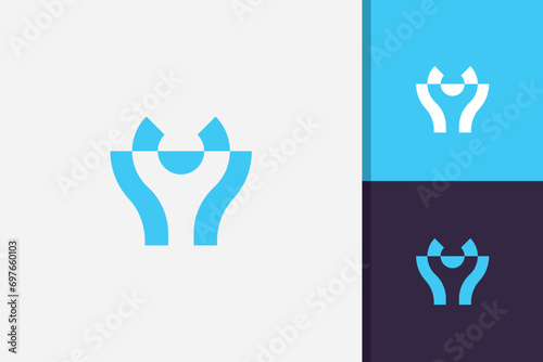 wrench logo design vector template