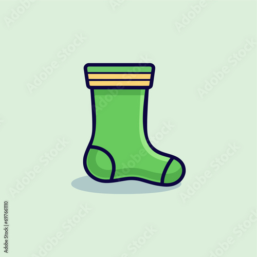 saint patricks day stripe sock icon vector