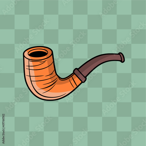 smoking pipe icon vector