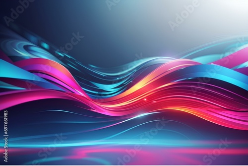Gradient wavy fluid background, created by ai generated