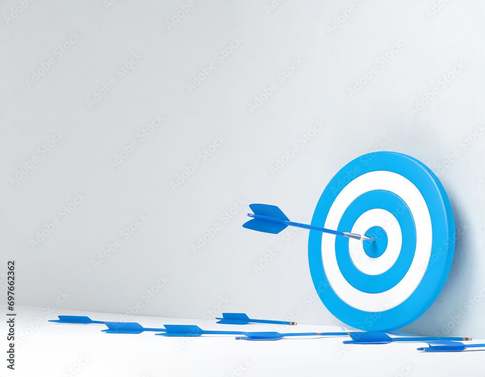 blue dart hitting target