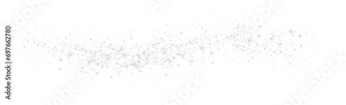 Christmas background. Powder dust light PNG. Magic shining white dust. Fine, shiny dust bokeh particles fall off lightly. Fantastic shimmer effect. PNG.
 photo