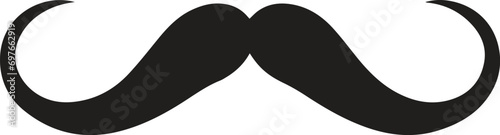 Different types of men's mustaches Vector Silhouette