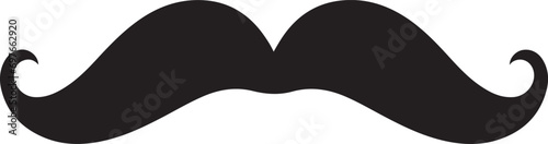 Different types of men's mustaches Vector Silhouette