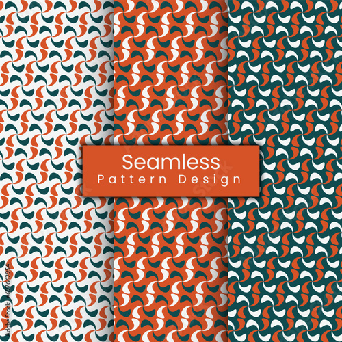 Modern stylish fabric flower pattern design template.