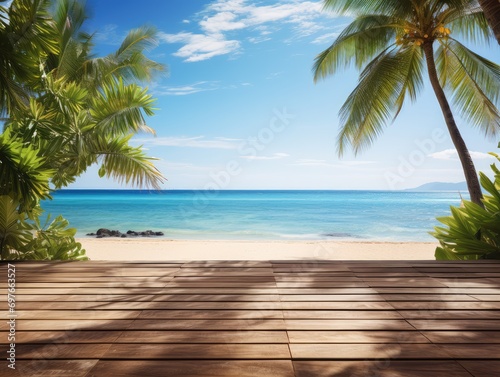 beach with palm trees