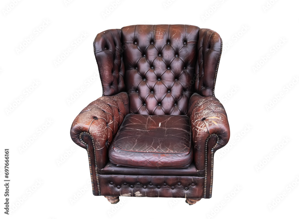 vintage style . Defective old leather sofa, Old Damaged Leather Furniture,