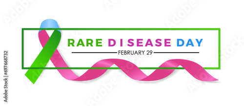 Illustration Of Rare Disease Day observed on February 29. Rare Disease Day is an awareness event that takes place every year on the last day. photo