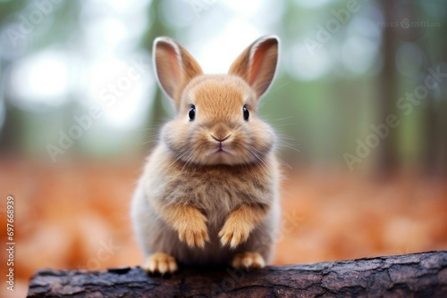 adorable bunny. Generative AI
