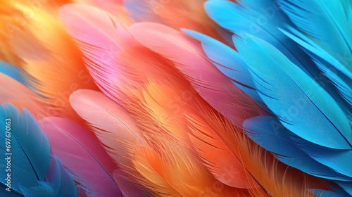 Colorful color soft feathers background © GulArt