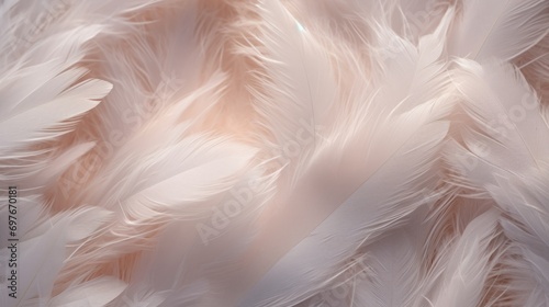 White color soft feathers background photo