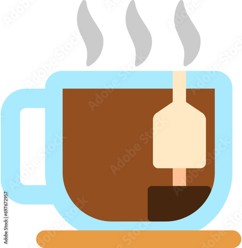 vectorized tea, tea sticker, vector sticker, emoji sticker, beverage vector emoji