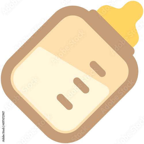 vectorized nipple bottle, nipple bottle sticker, vector sticker, emoji sticker, beverage vector emoji