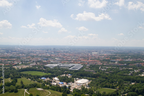 München von oben, beeindruckendes Panorama der Stadt