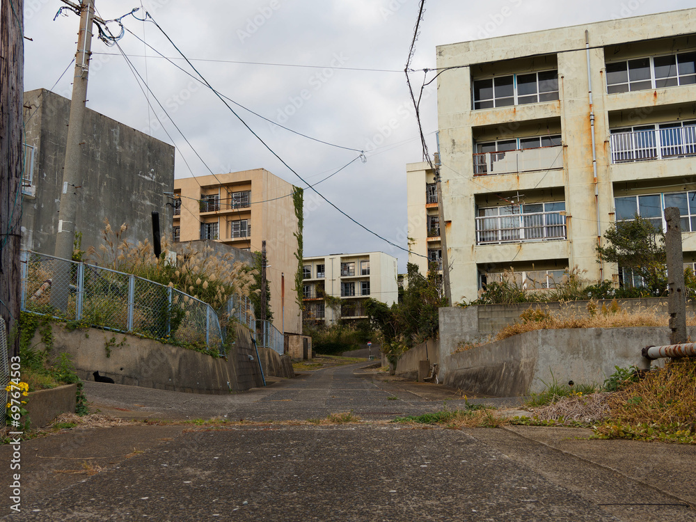 閉鎖された団地