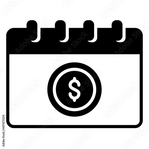 Payment or subscription due date icon