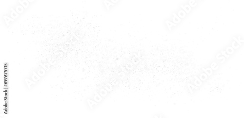 White scattering of small particles of sugar crystals, flying salt, top view of baking flour. White powder, powdered sugar explosion isolated on transparent background. PNG. photo