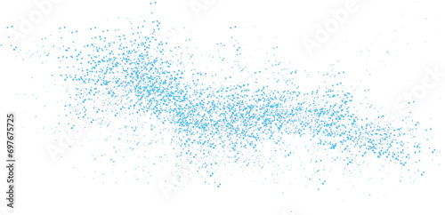 Wallpaper Mural Blue scattering of small particles of sugar crystals, flying salt, top view of baking flour. Blue powder, powdered sugar explosion isolated on transparent background. PNG. Torontodigital.ca