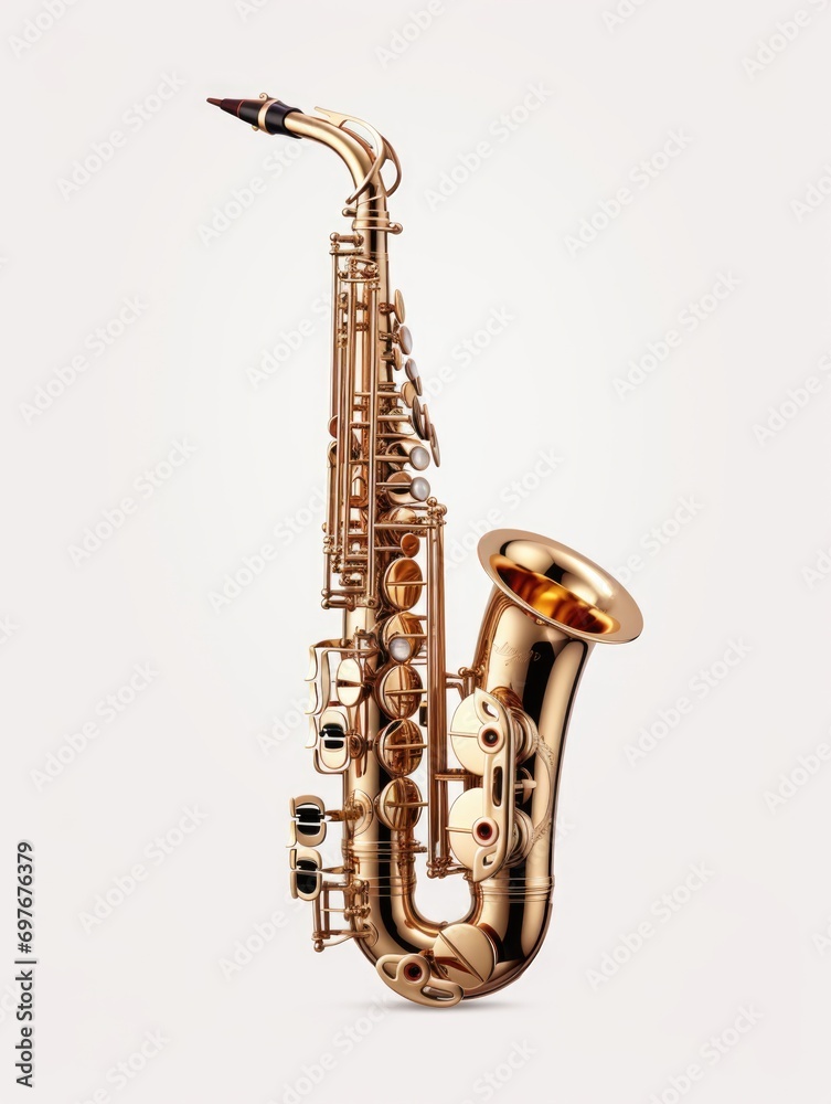 Obraz premium saxophone isolated on white background