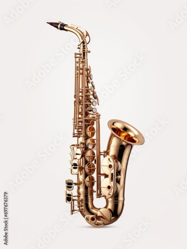 saxophone isolated on white background
