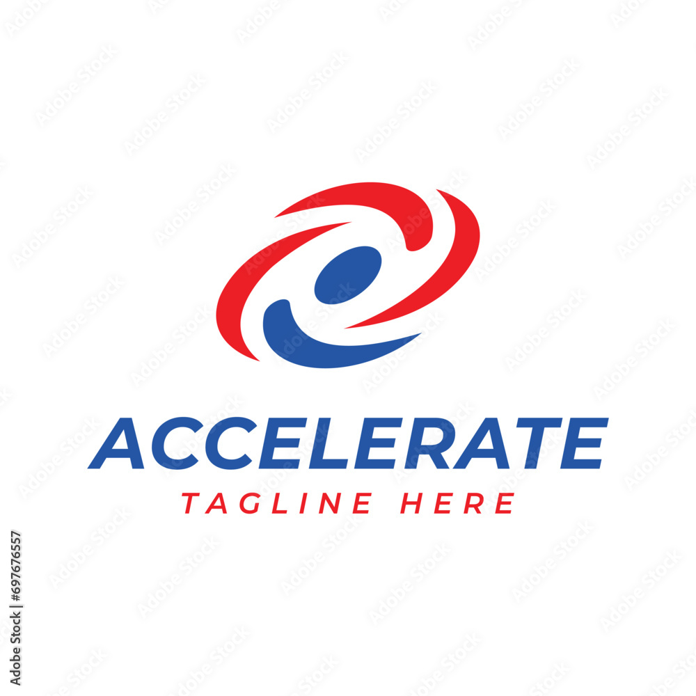 Accelerate Logo design unique creative concept design