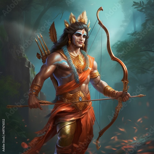 illustration of Share your most cherished images of Lord Rama, Generative ai