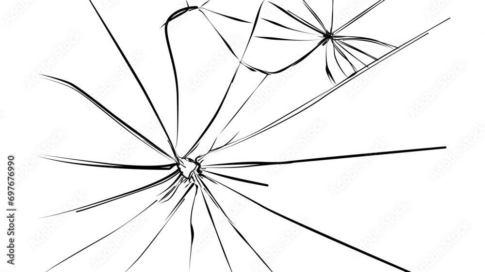 Obraz premium glass cracks vector