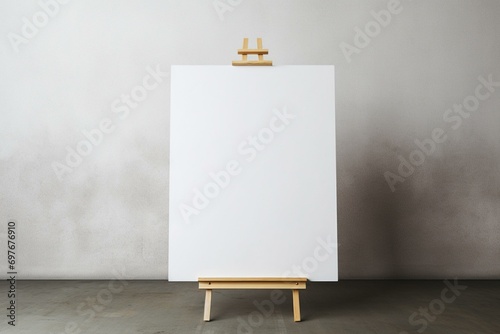 a board on a blank backdrop. Generative AI