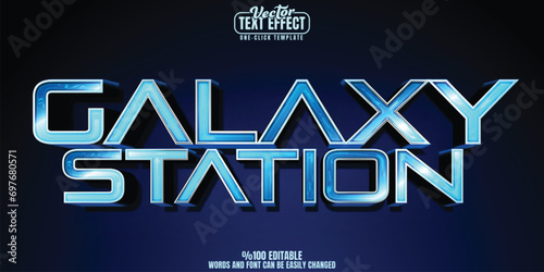 Galaxy editable text effect, customizable space and alien 3D font style