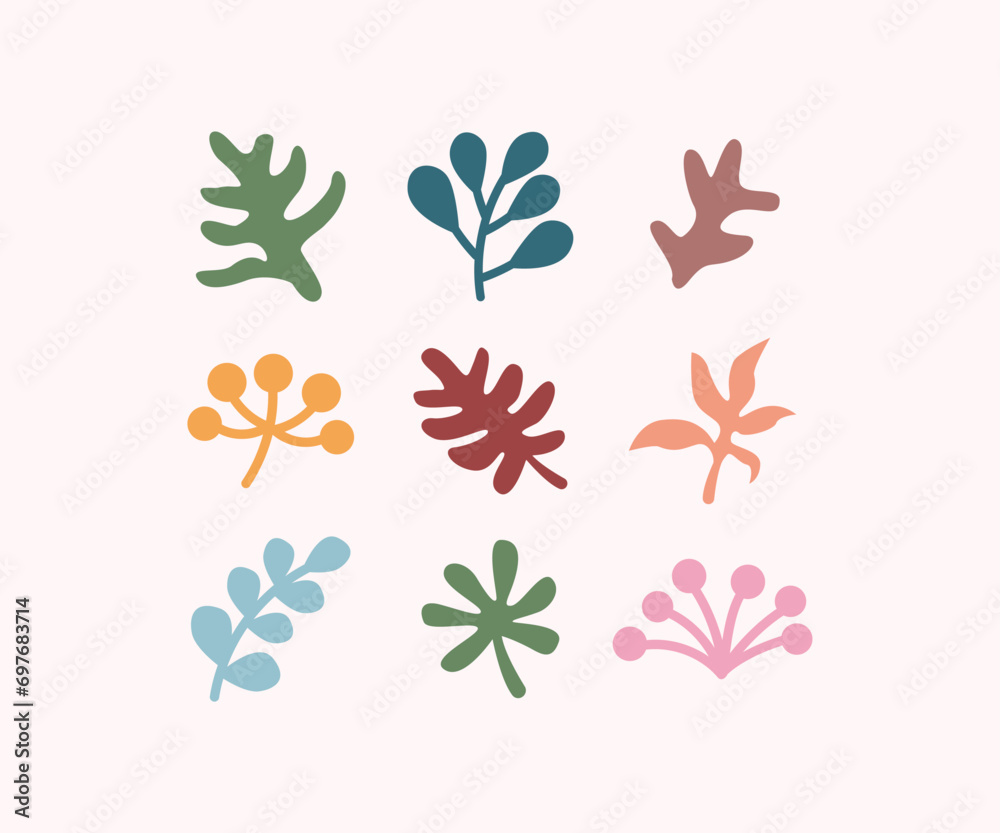 hand drawn boho leaf floral leaves abstract modern simple flat illustration vector design hand drawn boho leaf floral leaves abstract modern simple flat illustration vector design
