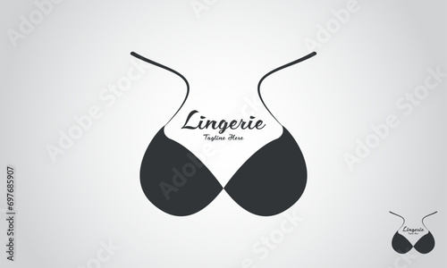 Lingerie Bra Logo Design Template For Women.