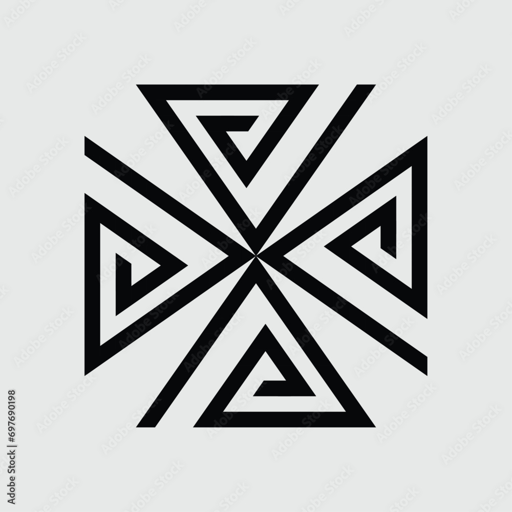 monogram logo vector design in the shape of a triangle that is rotated and forms the letter monogram logo vector design in the shape of a triangle that is rotated and forms the letter