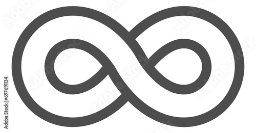 Limitless symbol. Linear eight sign. Infinite loop