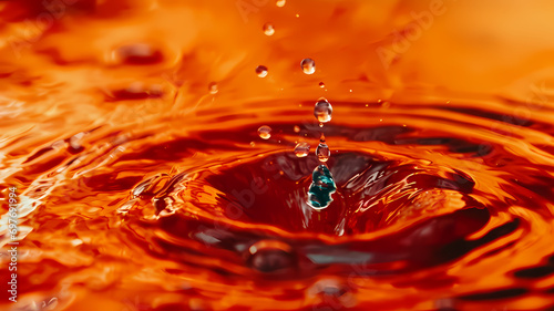 drops of orange water
