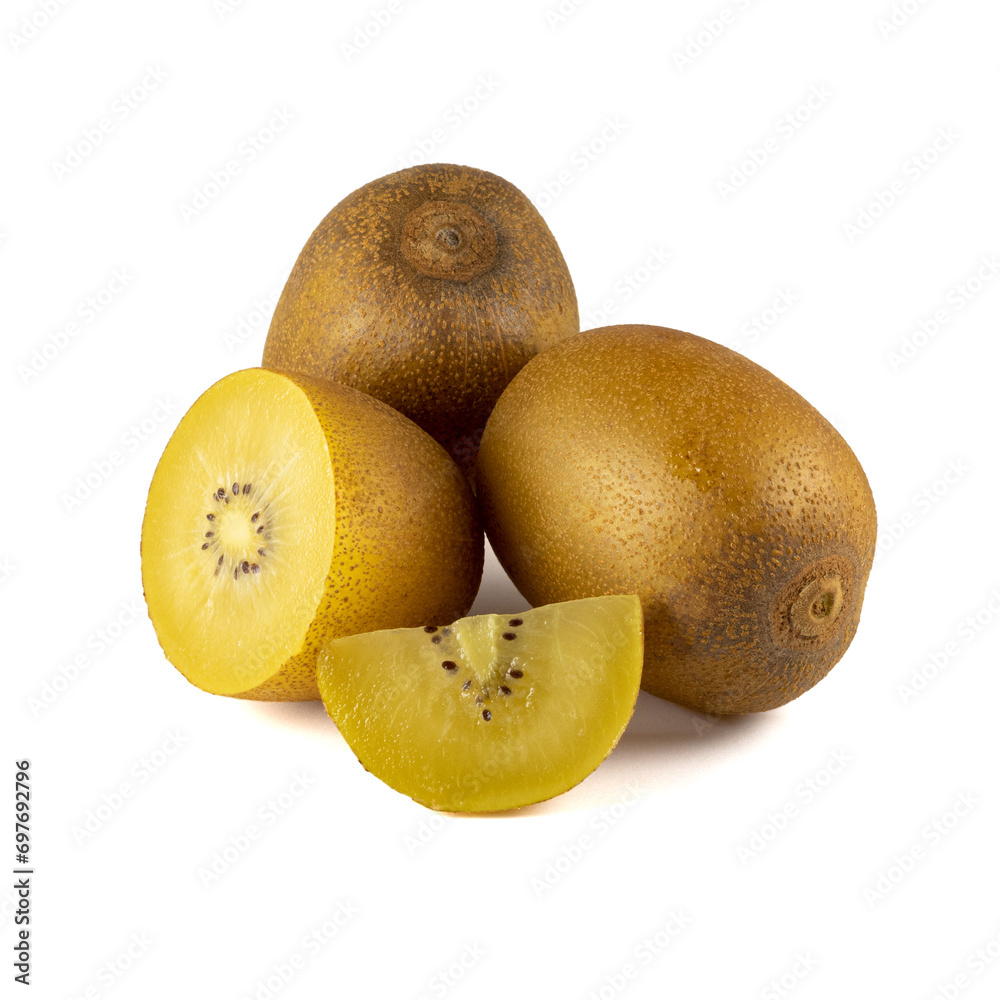 Fototapeta premium Golden kiwi isolated on white background